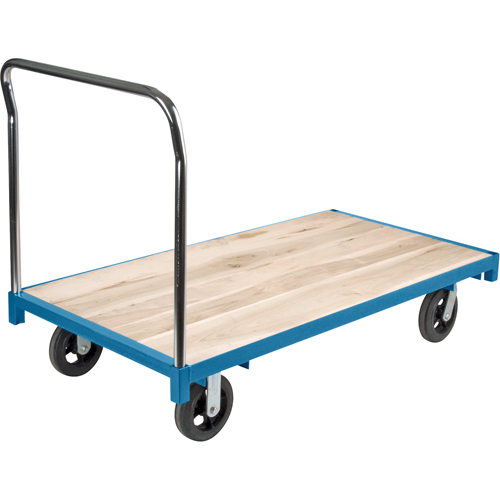 Chariot &agrave; plateforme robuste, 60" lo x 30" la, Capacit&eacute; de 2000 lb, Roues en Caoutchouc Dufferin Supply