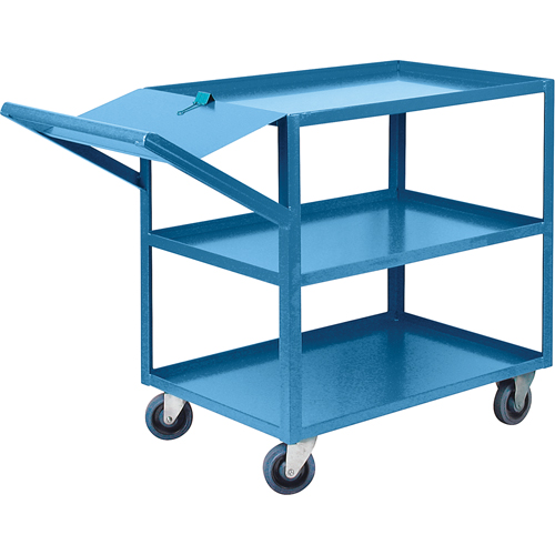 Order Picking Carts, 36" H x 24" W x 64" D, 3 Shelves, 1200 lbs. Capacity Dufferin Supply