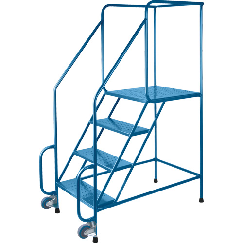 Tilt-N-Roll Ladders, Steel, 4 Steps, 22" Wide, 24" D x 38" H Top Step Dufferin Supply