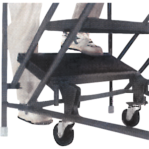 Slope Rolling Ladder, 9 Steps, Anti-Skid, 50° Incline, 90" High Dufferin Supply