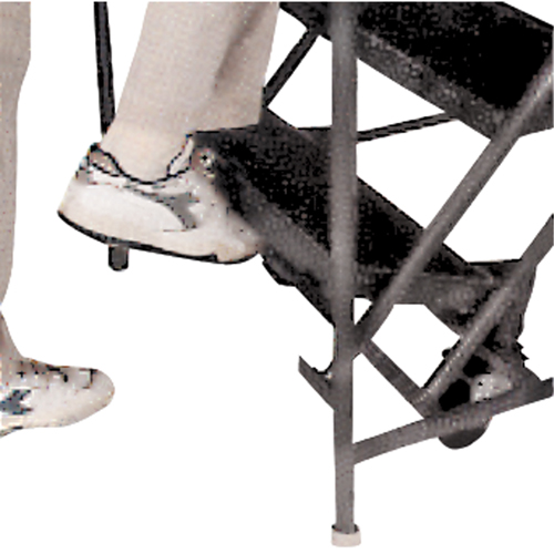 Slope Rolling Ladder, 9 Steps, Anti-Skid, 50° Incline, 90" High Dufferin Supply