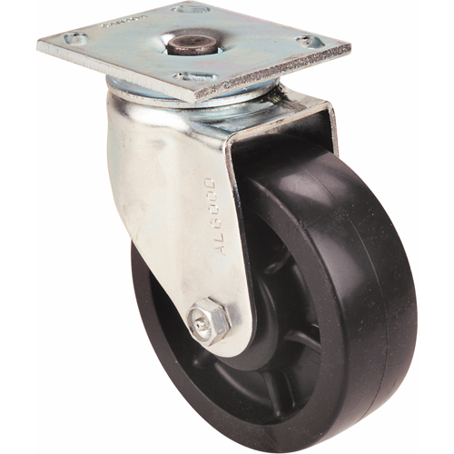 Roulettes robustes EMaxx &agrave; cheville, Fixe, 6" (152,4 mm), Fonte, 1200 lb (544,3 kg) Dufferin Supply