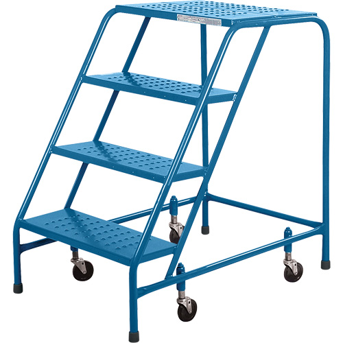 Escabeau roulant CSA, 4 marches, Largeur de la marche 22", Hauteur de la plateforme 37", Acier Dufferin Supply