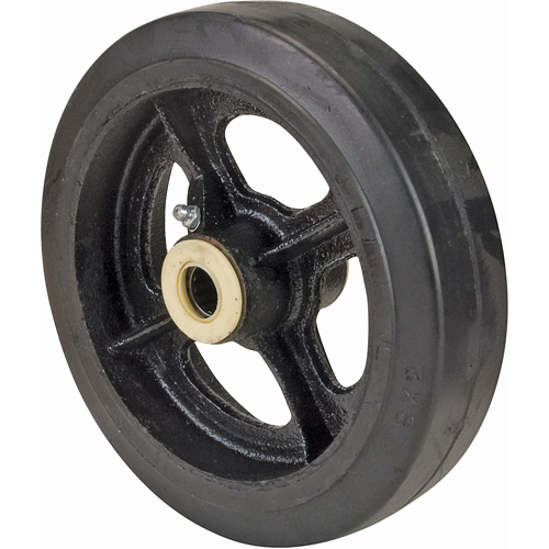 Roues en caoutchouc, 8" (203 mm) dia. x 2" (51 mm) la, Capacit&eacute; de 600 lb (272 kg) Dufferin Supply