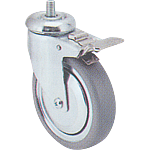 Roulette zingu&eacute;e, Pivotant avec frein, Diam&egrave;tre 3" (76 mm), Capacit&eacute; 180 lb (82 kg) Dufferin Supply