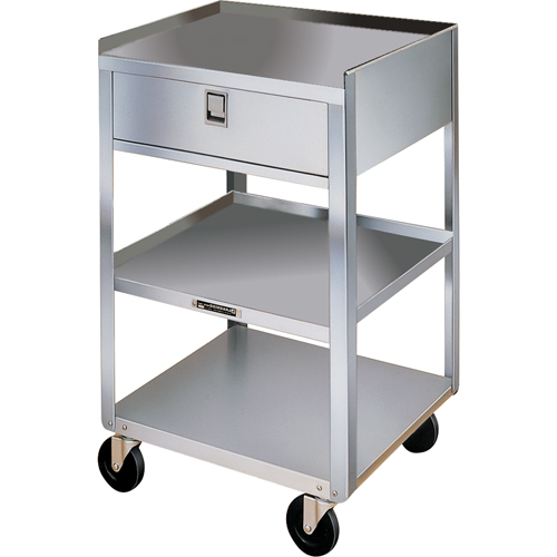 Stainless Steel Equipment Stands, 300 lbs. Capacity, Stainless Steel, 16-3/4" x W, 30-1/8" x H, 18-3/4" D, 1 Drawers Dufferin Supply
