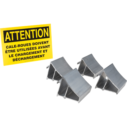 Ensemble de cales-roue en aluminium, 7" la x 6" p x 6" h Dufferin Supply