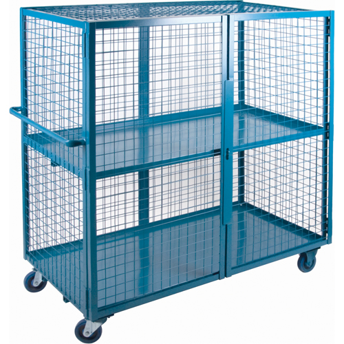 Wire Mesh Truck, 2 Tiers, 63" L x 32" W x 62.5" H, 1200 lbs. Cap. Dufferin Supply