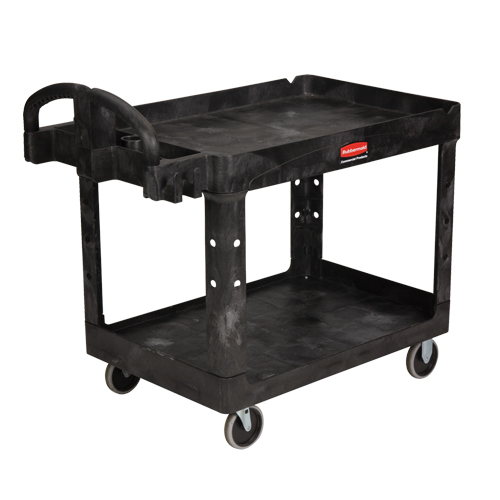 Heavy Duty Utility Cart - 4520-88, 2 Tiers, 25-1/4" x 39" x 44", 500 lbs. Capacity Dufferin Supply