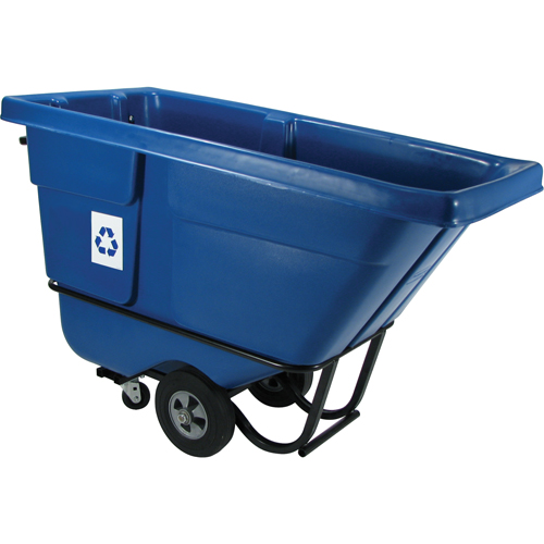 Chariot basculeur en acier, Poly&eacute;thyl&egrave;ne, 1/2 vg³, Capacit&eacute; de charge de 850 lb Dufferin Supply