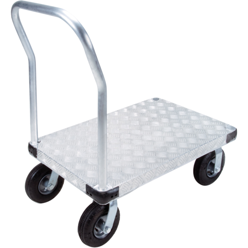 Aluminum Platform Truck, 24" W x 36" L, 1400 lbs. Cap., Pneumatic Wheels Dufferin Supply