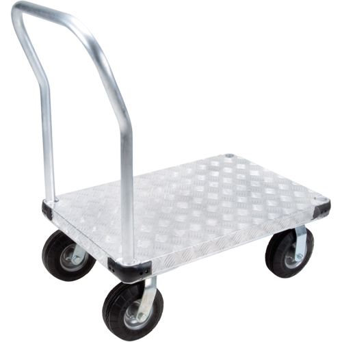 Aluminum Platform Truck, 24" W x 36" L, 1100 lbs. Cap., Flat Free Wheels Dufferin Supply