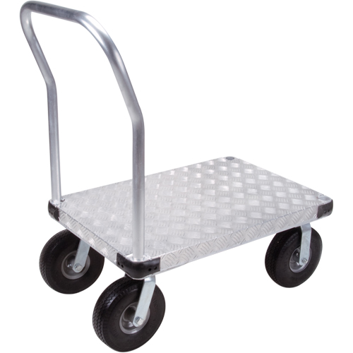 Aluminum Platform Truck, 24" W x 36" L, 1200 lbs. Cap., Flat Free Wheels Dufferin Supply