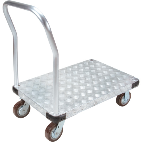 Aluminum Platform Truck, 24" W x 36" L, 3400 lbs. Cap., Polyurethane Wheels Dufferin Supply