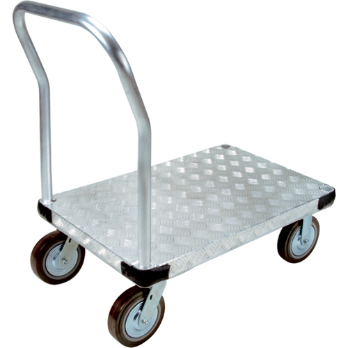 Aluminum Platform Truck, 24" W x 36" L, 4000 lbs. Cap., Polyurethane Wheels Dufferin Supply