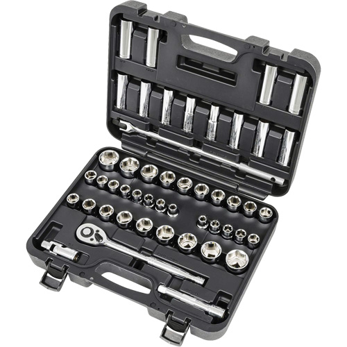 ISK-1249SM Jeu de douilles SAE/m&eacute;triques, 49 Mcx, Prise de 1/2", Profond Dufferin Supply