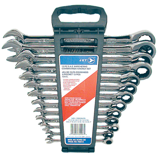 Jeu de cl&eacute;s mixtes SAE &agrave; rochet &agrave; motif long RCWS-13S, Combinaison, 13 morceaux, Imp&eacute;rial Dufferin Supply