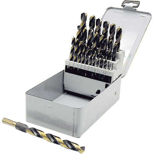 Jeu de forets &agrave; queue r&eacute;duite de premi&egrave;re qualit&eacute; JET-KUT B & G BG29RS, 29 morceaux, Acier rapide Dufferin Supply