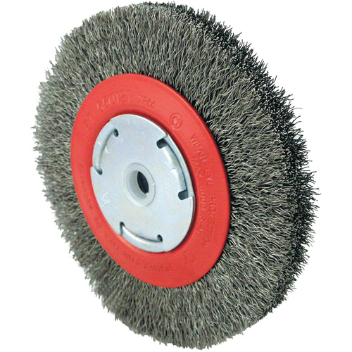 Brosse &agrave; fils cr&ecirc;p&eacute;s 101F-2M, 6" dia., Fils 0,014", Arbre 1/2" - 2" Dufferin Supply