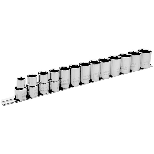 Metric Socket Set, 13 Pcs, 1/2" Drive Size Dufferin Supply