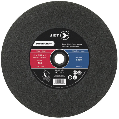 Meule &agrave; tronçonner Super Chop, 16" x 7/64", Arbre de 1", Type 1, 3700 Tr/min Dufferin Supply