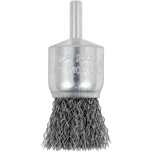 Brosse coupelle sertie mont&eacute;e sur tige, 1", Fils 0,012", Tige 1/4" Dufferin Supply