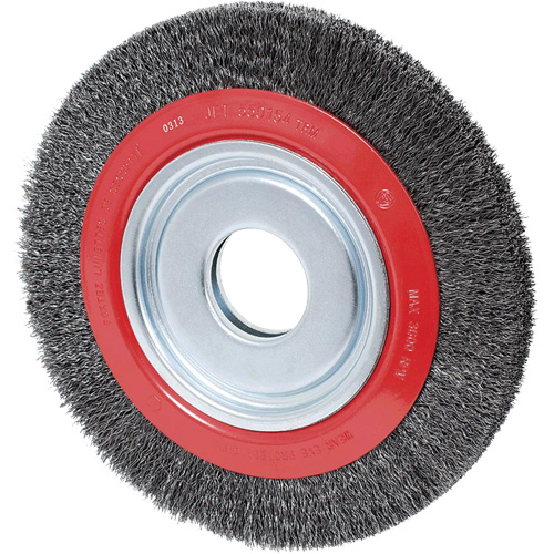 Crimped Wire Wheel, 10" Dia., 0.02" Fill, 2" Arbor Dufferin Supply