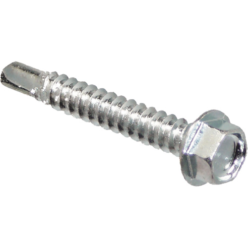 Self Drill Hex Washer, 1" x 10" L, Zinc Plated Dufferin Supply