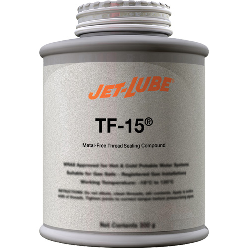 Compos&eacute; d'&eacute;tanch&eacute;it&eacute; sans m&eacute;tal pour raccord filet&eacute; TF-15, Canette &agrave; dessus brosse, 227 ml, -46° C - 315° C/50° F - 600° F Dufferin Supply