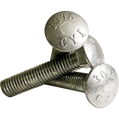 Boulon de carrosserie &agrave; filet complet, 5/16" x 2-1/2" lo, Galvanis&eacute;, Cors&eacute; Dufferin Supply