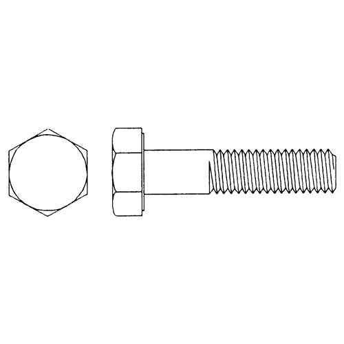 Capuchon vis &agrave; t&ecirc;te hexagonale, 1/4" dia., 1" lo, Zingu&eacute;, Cors&eacute;, Grade 5 Dufferin Supply