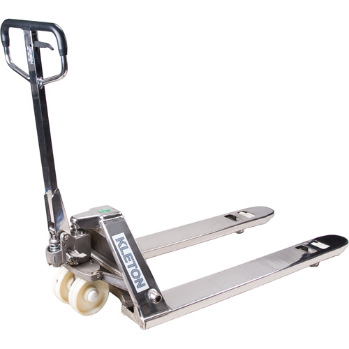 Manual Pallet Truck, Stainless Steel, 48" L x 27" W, 5500 lbs. Capacity Dufferin Supply