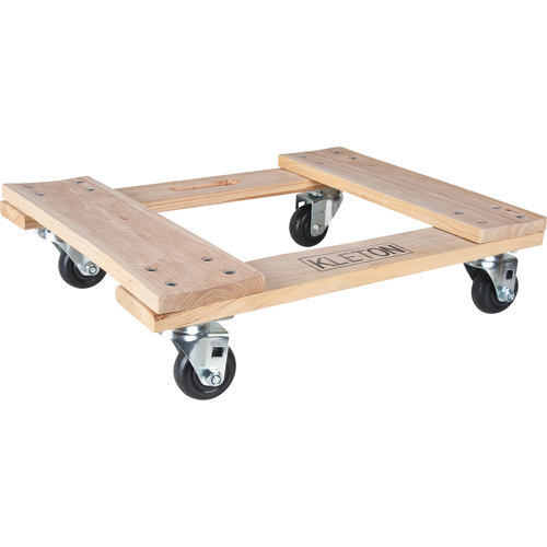 Hardwood Dolly, Polyolefin Wheels, 1000 lbs. Capacity, 18" W x 24" D x 7" H Dufferin Supply