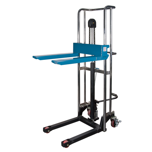 Hydraulic Platform Lift Stacker, Foot Pump Operated, 880 lbs. Capacity, 60" Max Lift Dufferin Supply