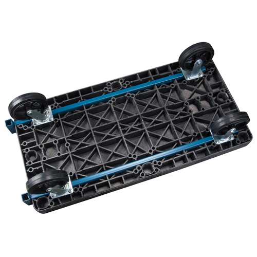 Plastic Platform Trucks, 60" L x 30" W, 2000 lbs. Cap., Mold-on Rubber Wheels Dufferin Supply