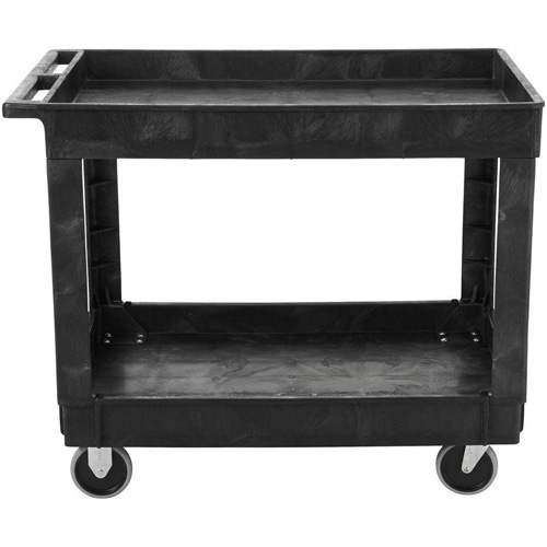 Flat Handle Utility Cart, 2 Tiers, 40" x 32-1/4" x 24", 500 lbs. Capacity Dufferin Supply