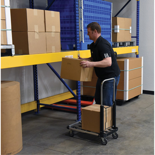 Chariot &agrave; plateforme repliable, Acier inoxydable, 300 lb, 28" lo x 16" la, Hauteur 33-1/2" Dufferin Supply