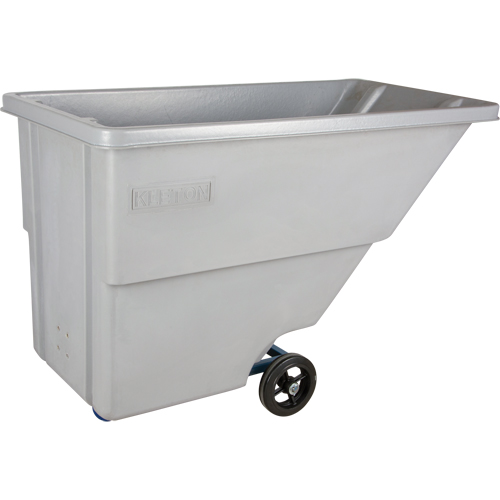 Chariot basculeur en acier, Poly&eacute;thyl&egrave;ne, 0,625 vg³, Capacit&eacute; de charge de 500 lb Dufferin Supply