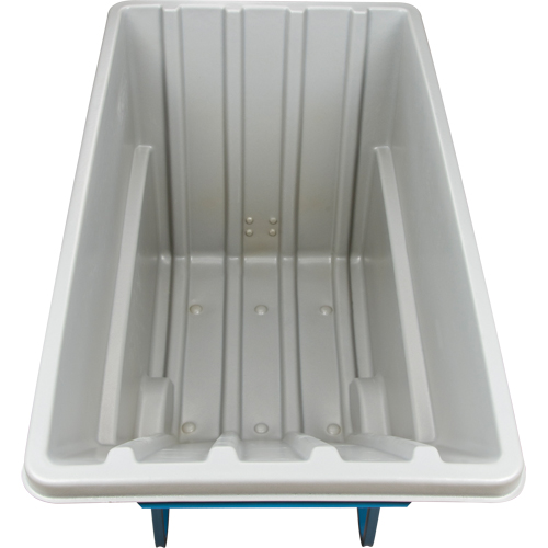 Chariot basculeur en acier, Poly&eacute;thyl&egrave;ne, 1,1 vg³, Capacit&eacute; de charge de 2000 lb Dufferin Supply