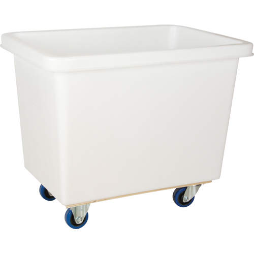 Chariot-caisse en &agrave; parois effil&eacute;es, Poly&eacute;thyl&egrave;ne blanc, 33" lo x 20" la x 29" h, Volume 7 pi³, Capacit&eacute; 600 lb Dufferin Supply