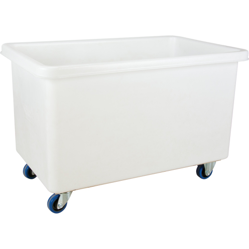 Chariot-caisse &agrave; parois droites, Poly&eacute;thyl&egrave;ne blanc, 46" lo x 28" la x 31" h, Volume 14 pi³, Capacit&eacute; 600 lb Dufferin Supply