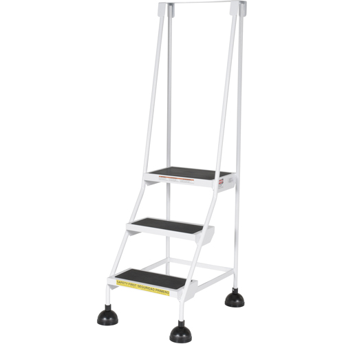 &eacute;chelles Stop-Step, 3 marches, Largeur de la marche 16", Hauteur de la plateforme 28-11/16", Acier Dufferin Supply