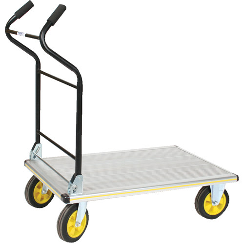 Chariot &agrave; plateforme avec poign&eacute;e ergonomique pliante, Aluminium, 660 lb, 35-1/2" lo x 24" la, Hauteur 41" Dufferin Supply