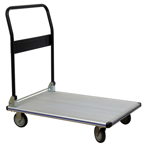 Folding Handle Platform Truck, Aluminum, 550 lbs., 35-1/2" L x 24" W, 35-1/2" High Dufferin Supply