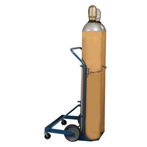 Professional Double Gas Cylinder Truck CC-2, Mold-on Rubber Wheels, 16-7/8" W x 7-1/4" L Base, 500 lbs. Dufferin Supply
