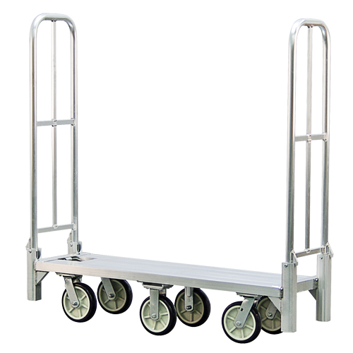 Aluminum U-Boat Folding Bulk Delivery Cart, 18" W x 61" L, 1200 lbs. Cap., Polyurethane Wheels Dufferin Supply
