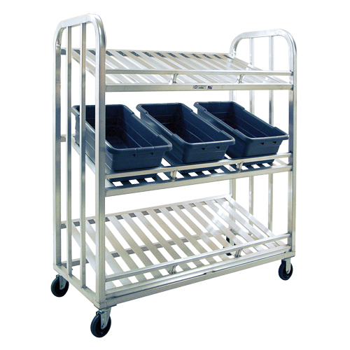 Chariot de pr&eacute;paration, 3 Tiers, 59" la x 67-1/2" h x 26" p, Capacit&eacute; 1000 lb Dufferin Supply