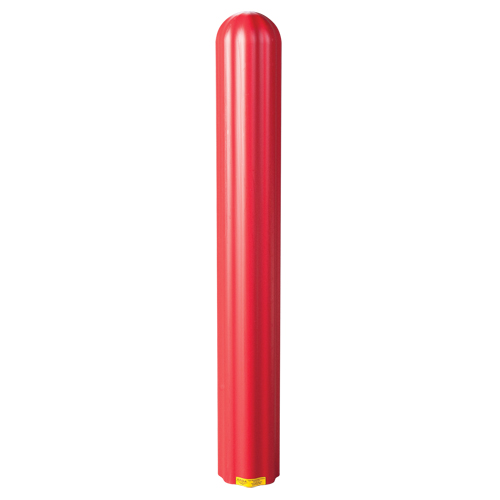 Ribbed Bollard Cover, 4" Dia. x 56" L, Red Dufferin Supply