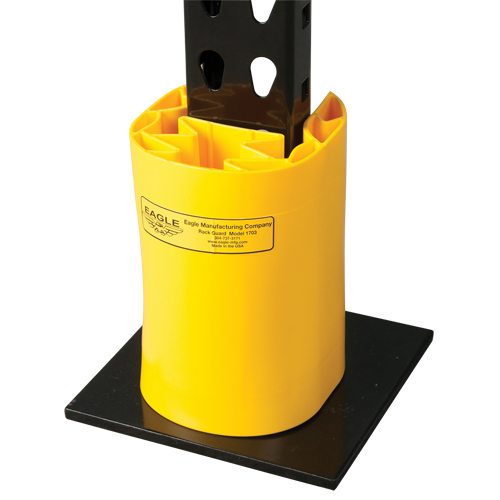 Polyethylene Rack Guard, 5" W x 6" L x 8" H, Yellow Dufferin Supply