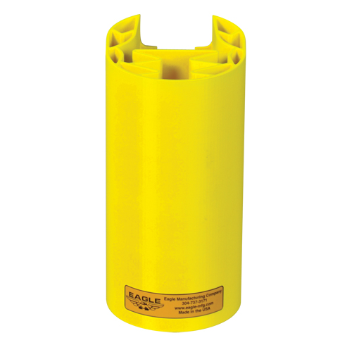 Polyethylene Rack Guard, 5" W x 6" L x 8" H, Yellow Dufferin Supply